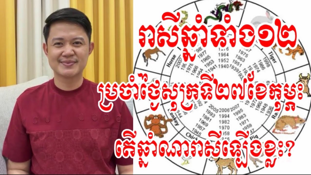 រាសីឆ្នាំទាំង១២ ប្រចាំថ្ងៃសុក្រ ទី២៧ ខែកុម្ភះ / DailyHoroscopes | លោកគ្រូមហាជុំ