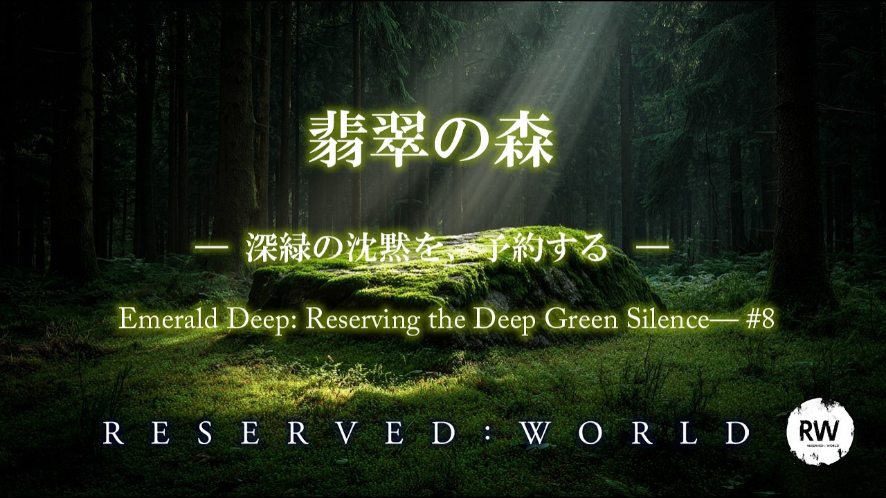 翡翠（ひすい）の森 ― 深緑の沈黙を、予約する。｜Emerald Deep: Reserving the Deep Green Silence