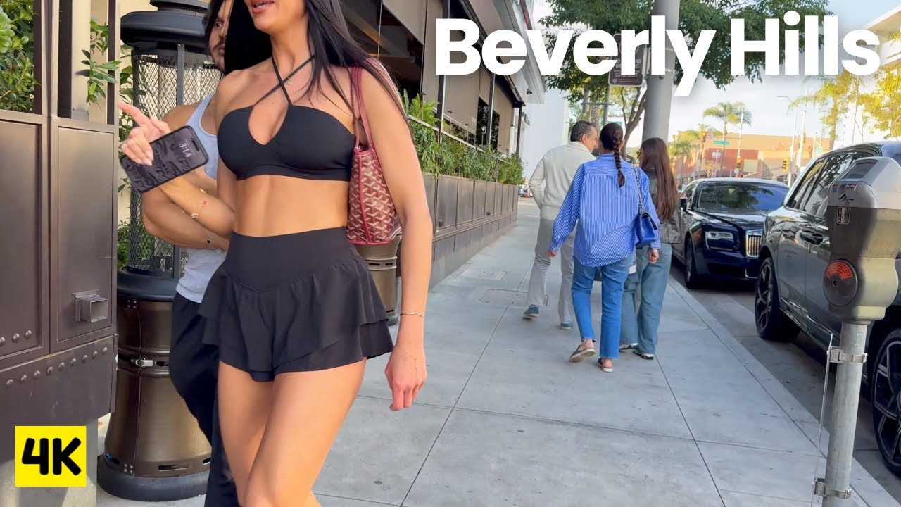 Stylish Women & Supercars on Rodeo Drive 🌴 Beverly Hills Walk 4K