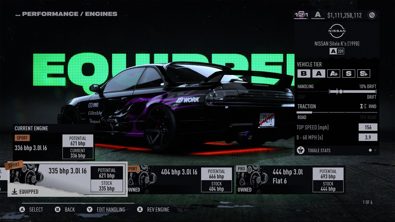 Nissan Silvia K's (S14) A Class Build NFS Unbound