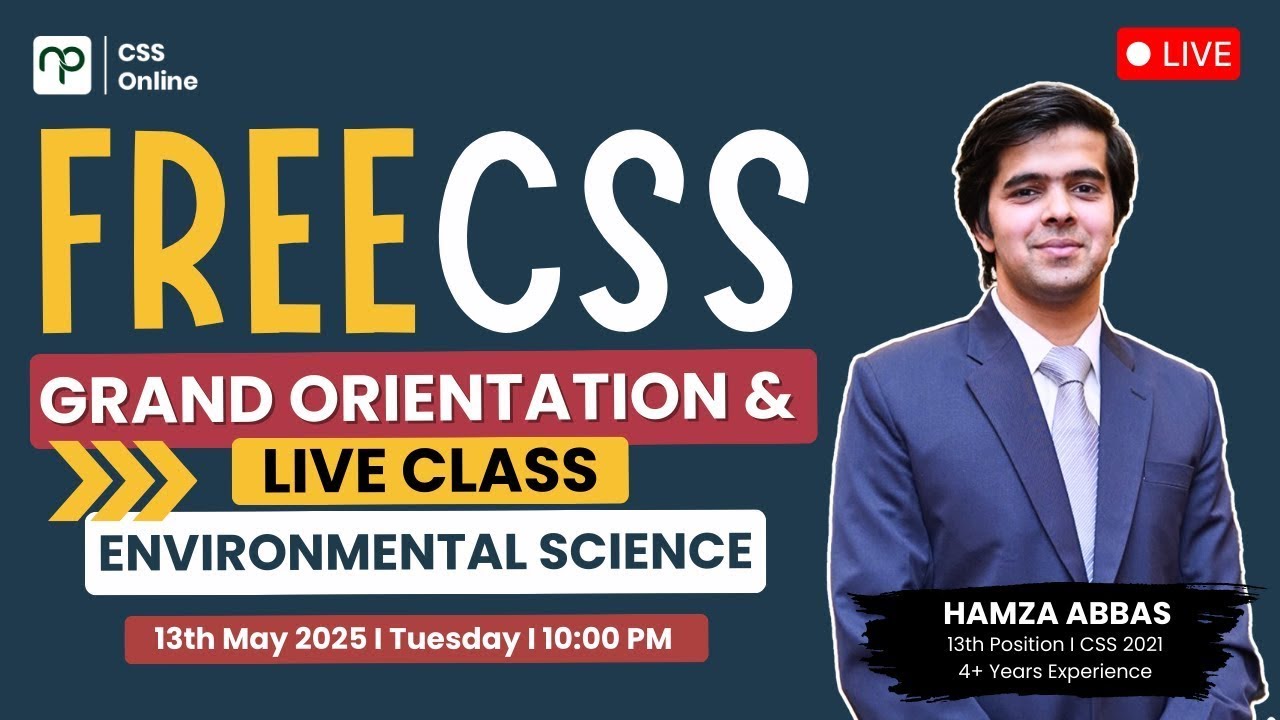 🚀Crack CSS 2026 Environmental Science with Sir Hamza Abbas (CSS 2021)&ndash;FREE  Session by Nearpeer!