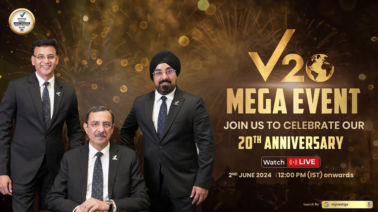 V20 Mega Event | Vestige 20th Anniversary Celebration | Get Ready To Watch The Live Session