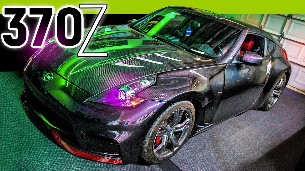 RGB Demon Eye Headlights on Carbon Fiber Nissan 370z | FlyRyde