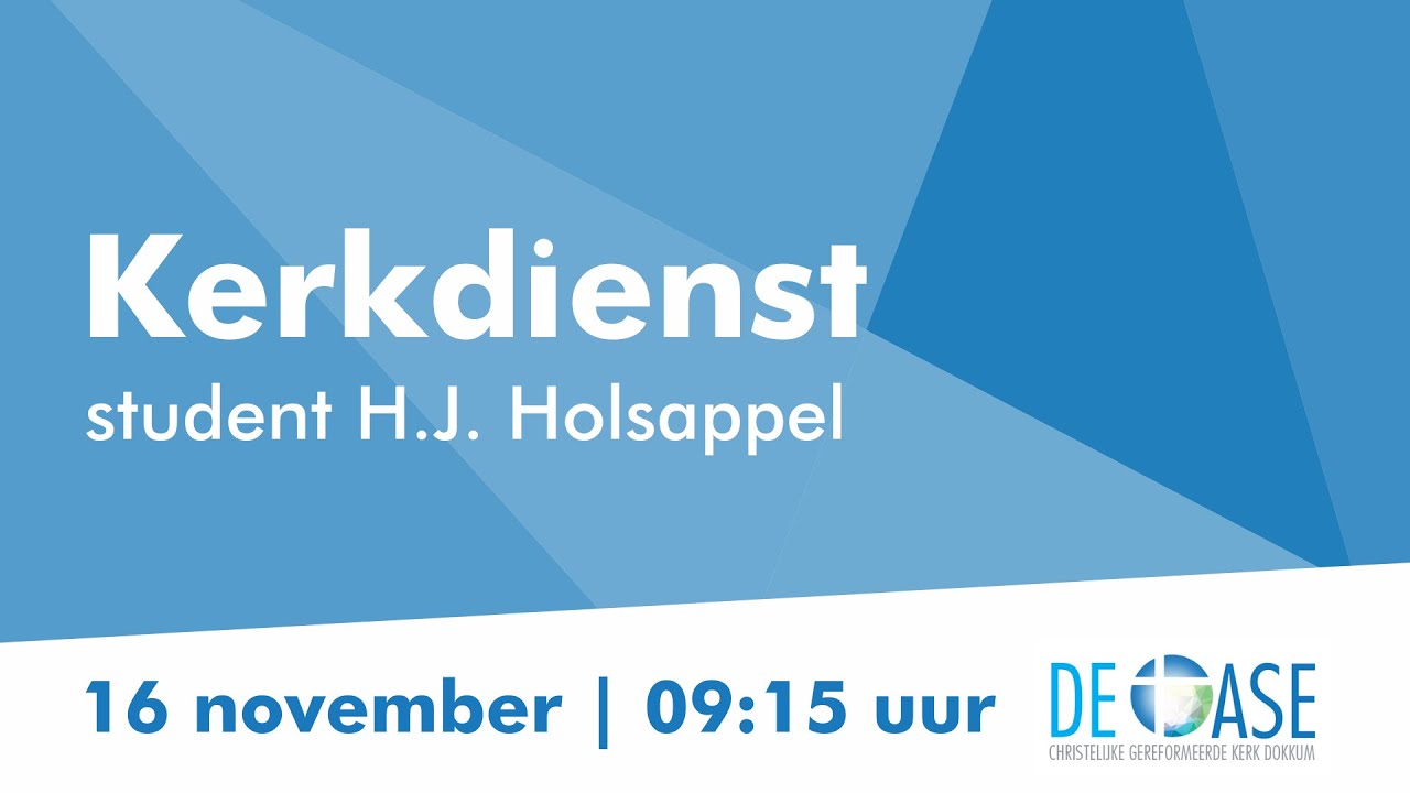 Kinderdienst 16 november - De Christelijke Gereformeerde Kerk Dokkum