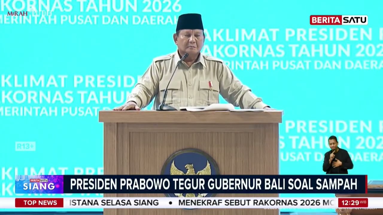 Momen Prabowo Tegur Pemda Bali Soal Sampah #beritasatu