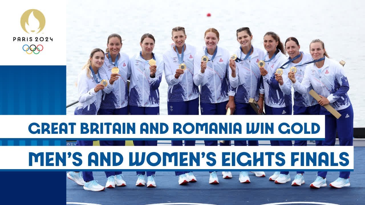Great Britain 🇬🇧 and Romania 🇷🇴 Win Rowing Gold 🥇 in Eights | Paris 2024