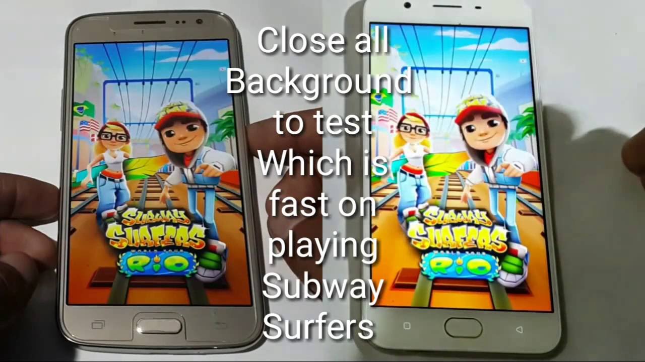 Oppo F1s VS Samsung Galaxy J2 2016 Speed Test : Temple Run 2 Subway Surfers