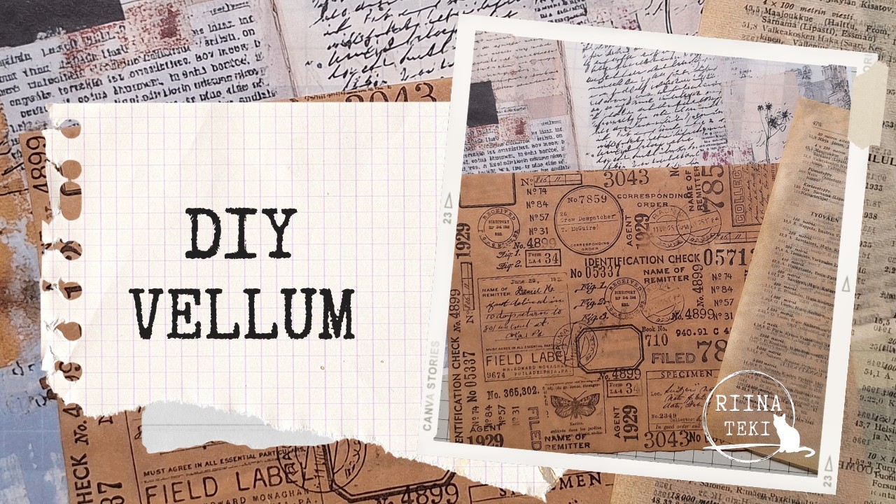 TEE ITSE KUULTOPAPERIA (DIY VELLUM) ✨ | Ceridal-tekniikka | Junk Journal Ephemera