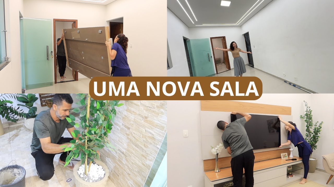 COLOCAMOS LED NO TETO, PINTAMOS A SALA + NOVA DECORAÇÃO, FICOU LINDO | LETÍCIA VELOSO