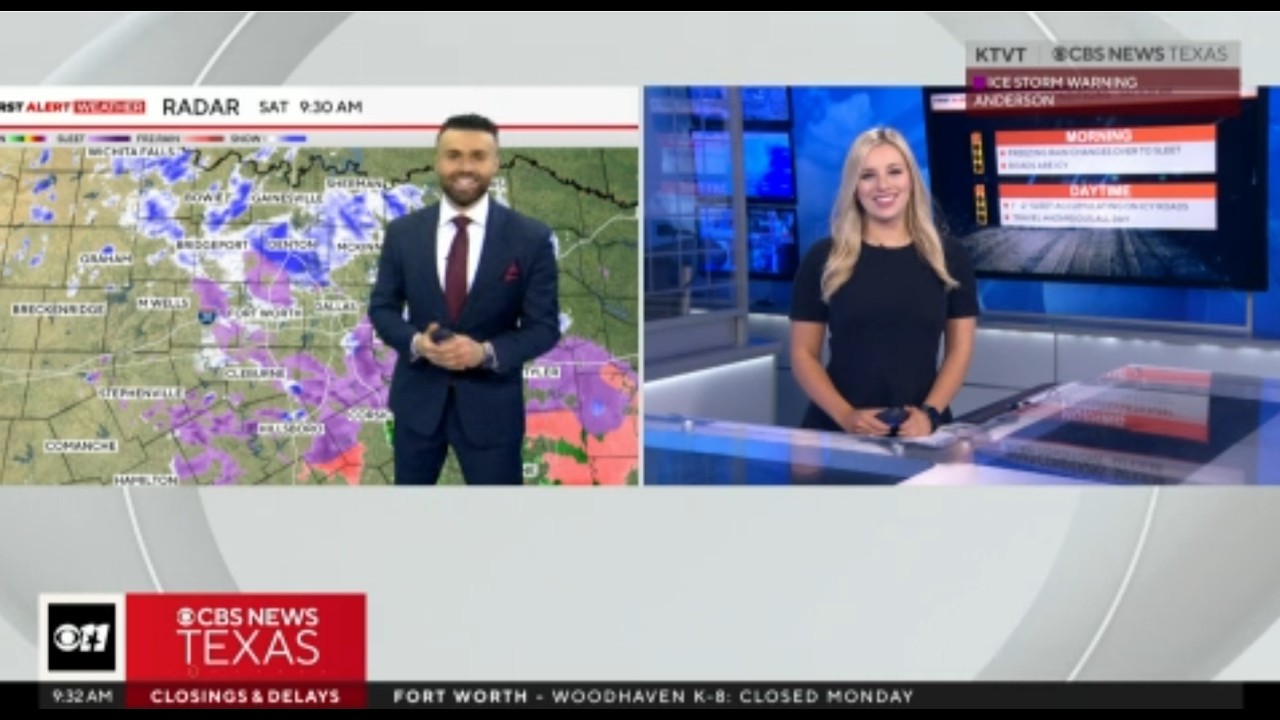 Winter Storm Team Coverage Lead Dallas-Ft. Worth - CBS News Texas KTVT, 1/24/26