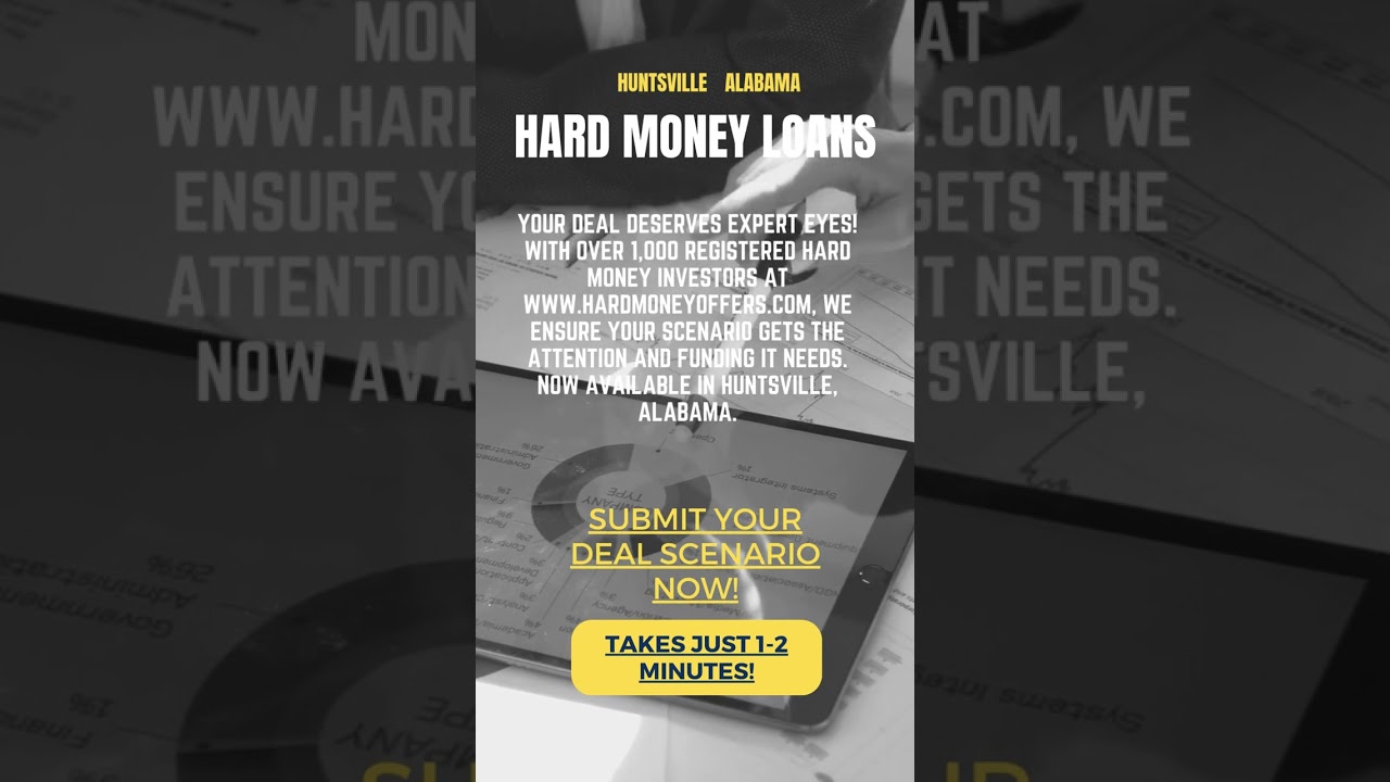 Commercial Hard Money Loans in Huntsville Alabama...Money for Real Estate Investors!
