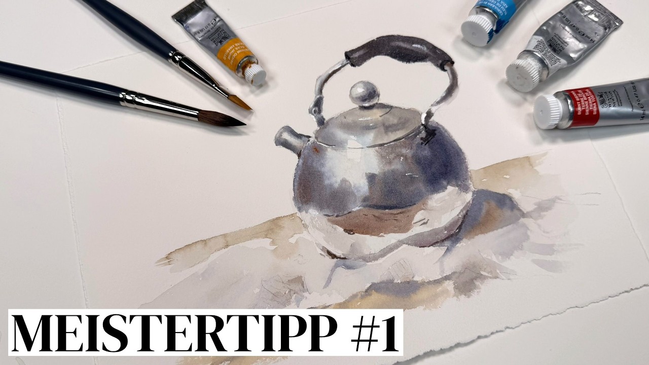 Meistertipp#1 - Durch lockere, selbstbewusste Pinselstriche zu mehr Ausdruck im Aquarell
