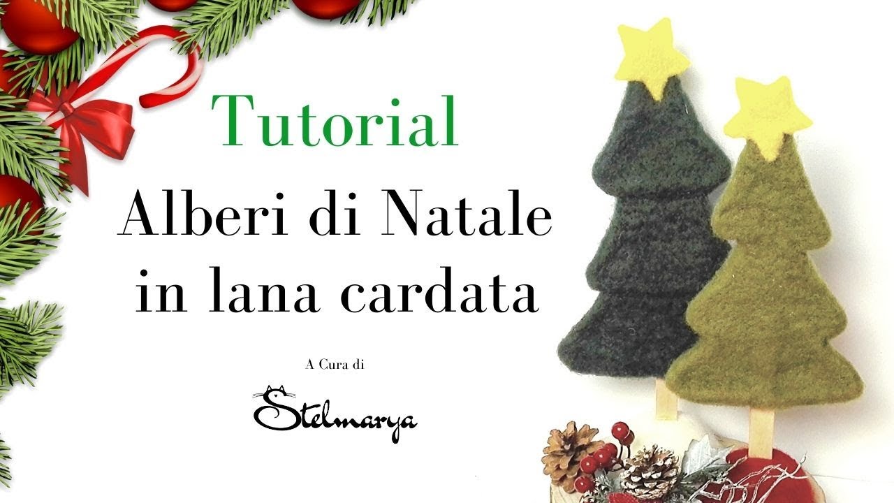 Tutorial - Alberi di Natale in lana cardata