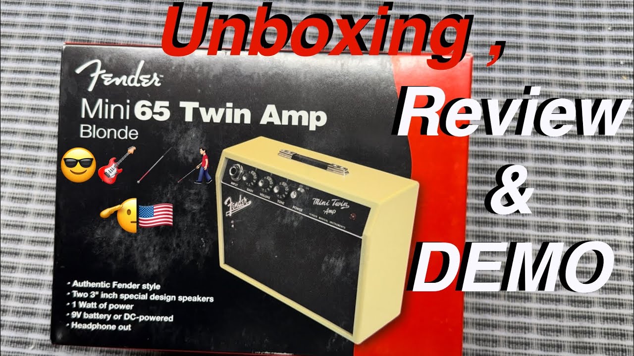 FENDER MINI 65 TWIN AMP | UNBOXING | REVIEW & DEMO 😎🎸🦯🫡🇺🇸👨🏻‍🦯