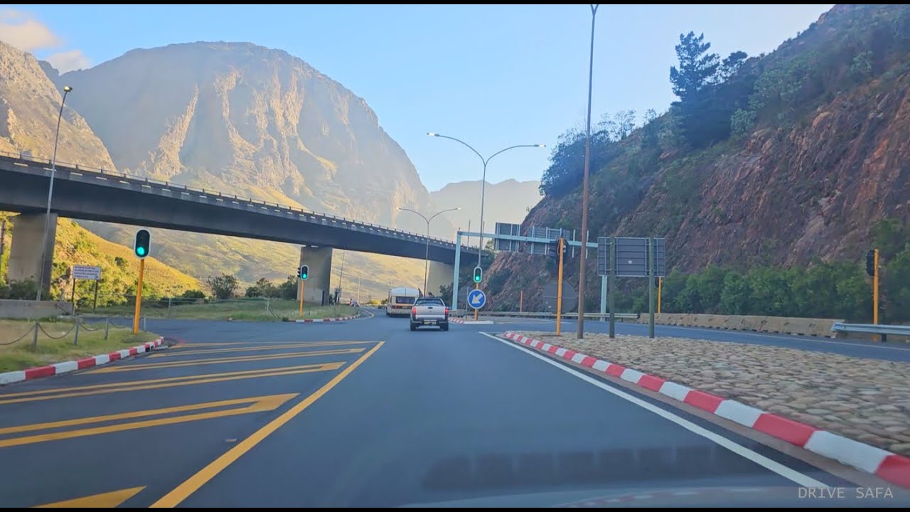Leaving Cape Town through the Huguenot Tunnel [ No Music ]