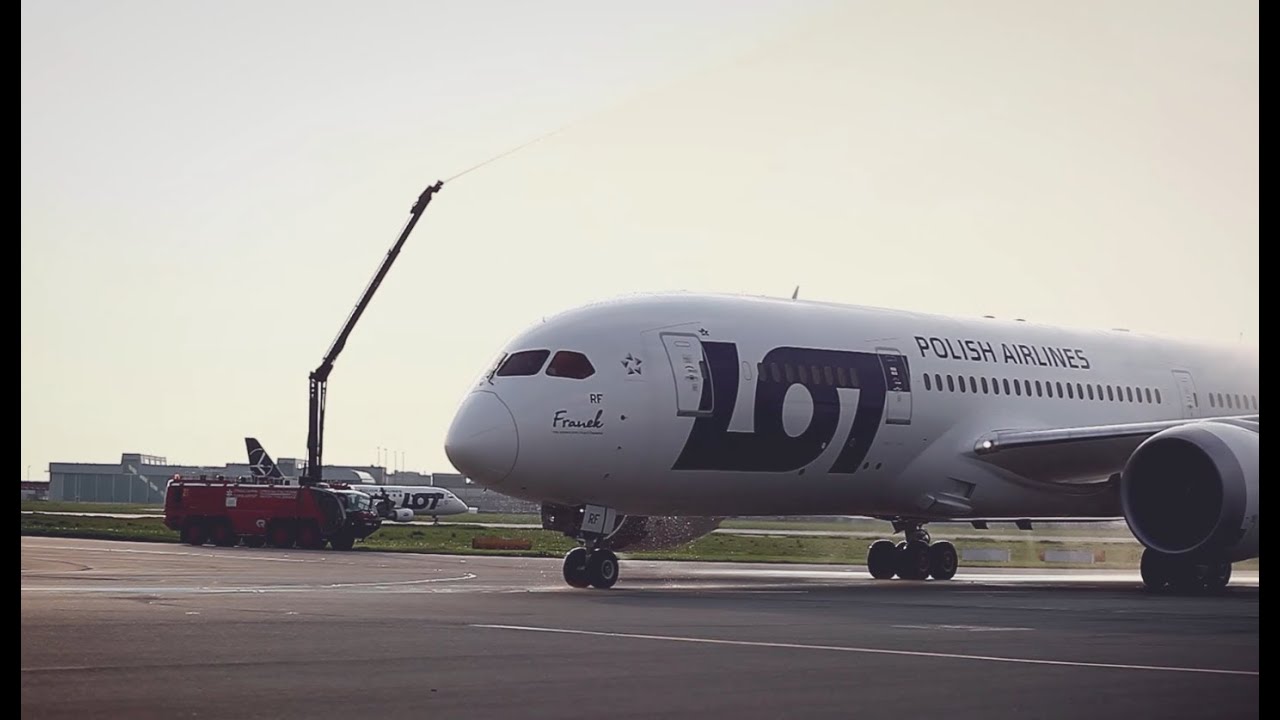 Powitanie Boeinga 787 Dreamliner SP-LRF 