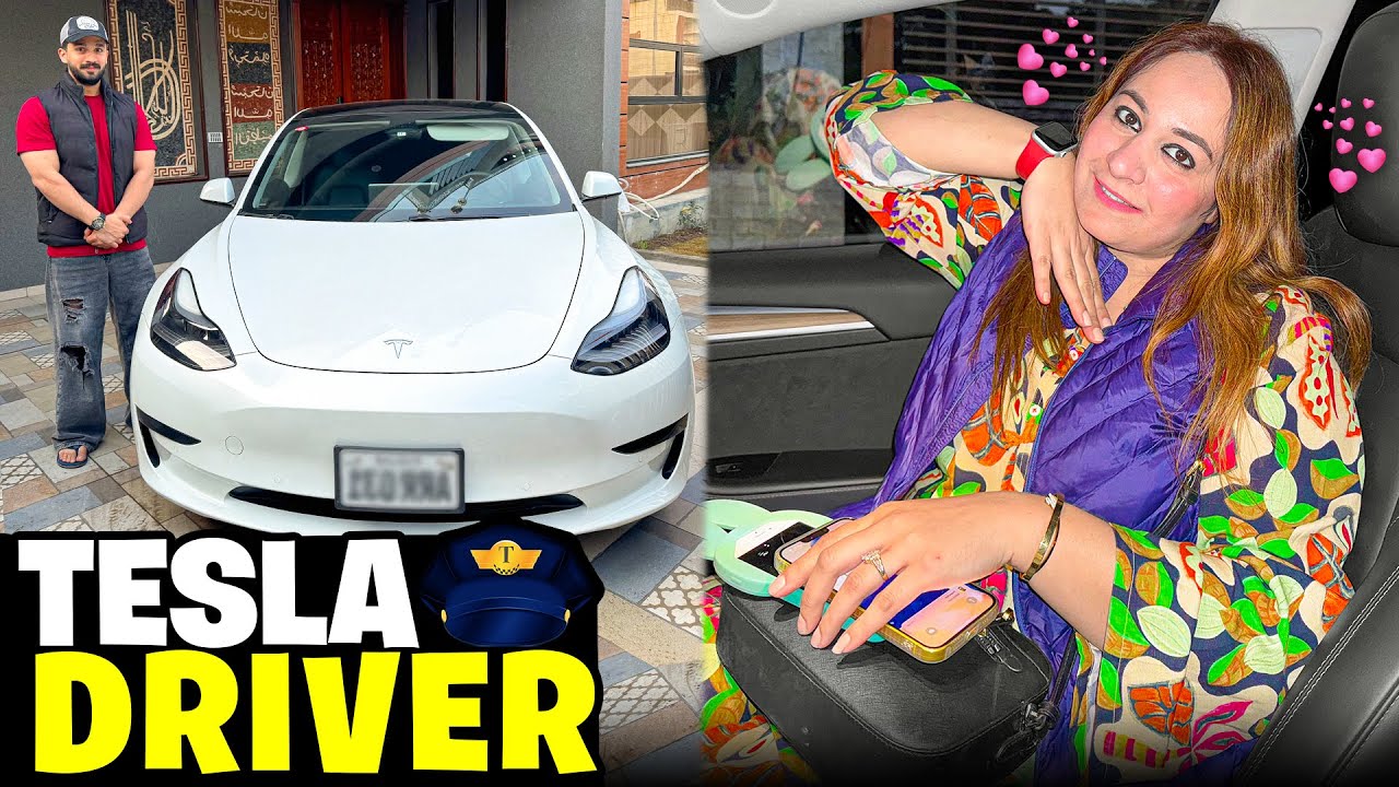 Finally Your Tesla Driver is here🙏🏻1st Guest ny Dimag khrab kr dia🙄