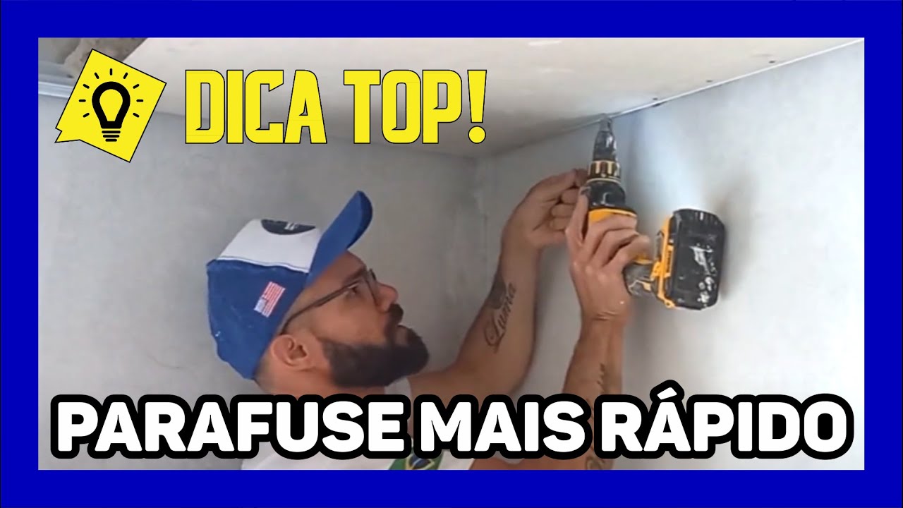 🔵PARAFUSANDO como um PROFISSIONAL😎: DICA para ser mais RÁPIDO no DRYWALL