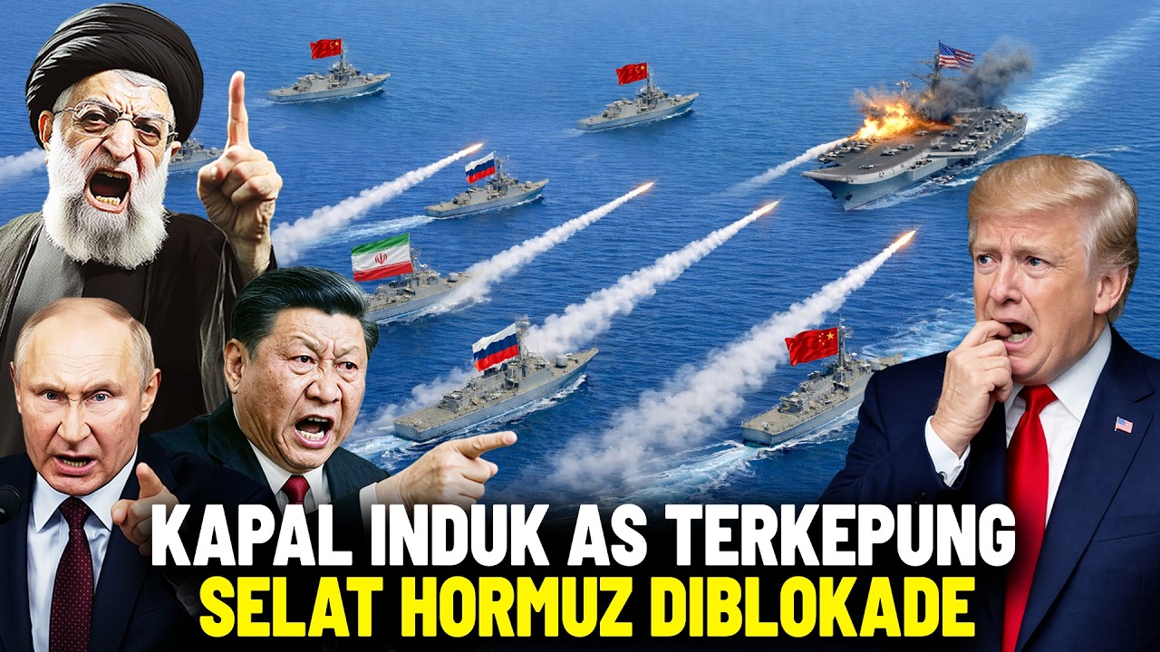 RUSIA-IRAN-CHINA BERSATU HANCURKAN KAPAL INDUK AMERIKA!? Selat Hormuz Di Blokade, Armada AS Mundur?