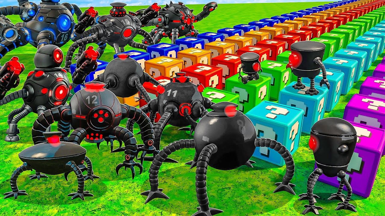 БИТВА ЛАКИ БЛОКОВ СО ВСЕМИ ОМНИДРОИДАМИ В ГАРРИС МОД! OMNIDROIDS В Garry`s Mod