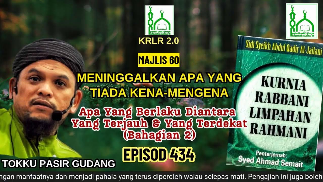 Tokku PG | KRLR 2.0 Episod 434 | Majlis 60: Meninggalkan Apa Yang Tiada Kena-Mengena ( Siri 4 )