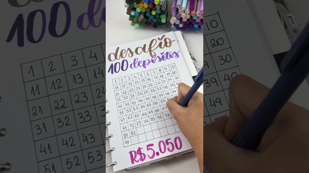 100 dep&oacute;sitos para juntar 5 mil reais #dicasdanewjudge #dicasnewjudge