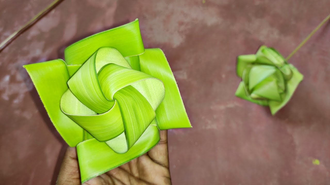 How to make beautiful flower (coconut leaf)