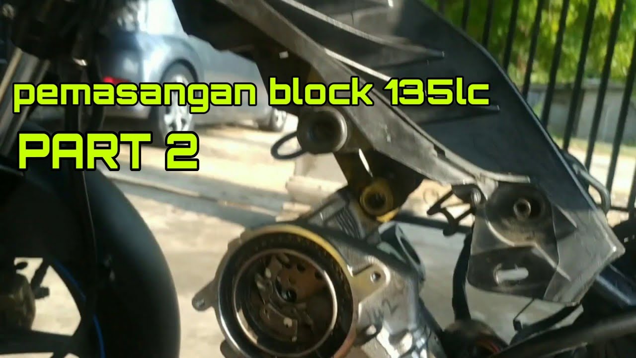 pemasangan block 135lc PART 2 | sapu gam gasket dengan betul, ikat skru 4 batang, pasang timing gear