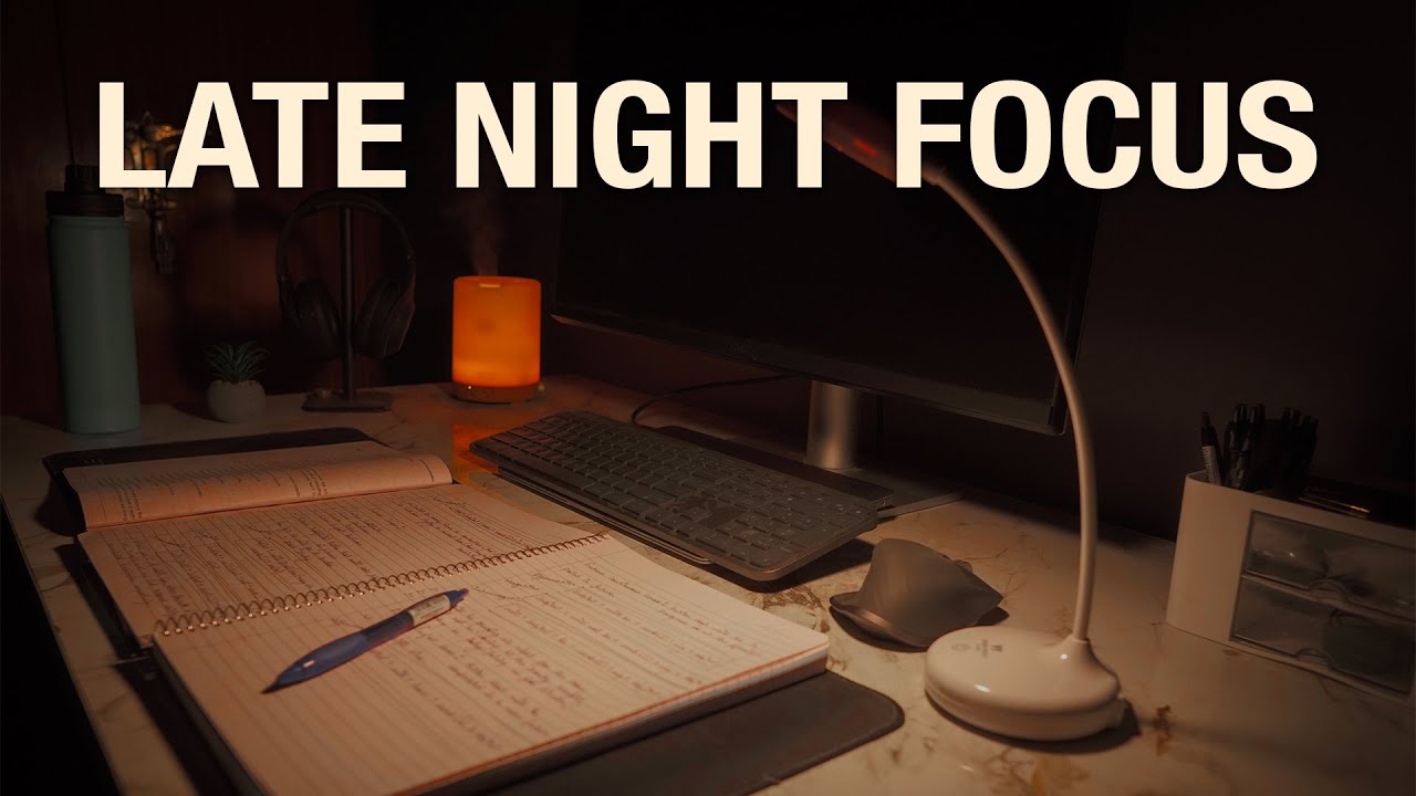 1-Hour Late Night Study With Me | Pomodoro 25/5 | Distraction-Free