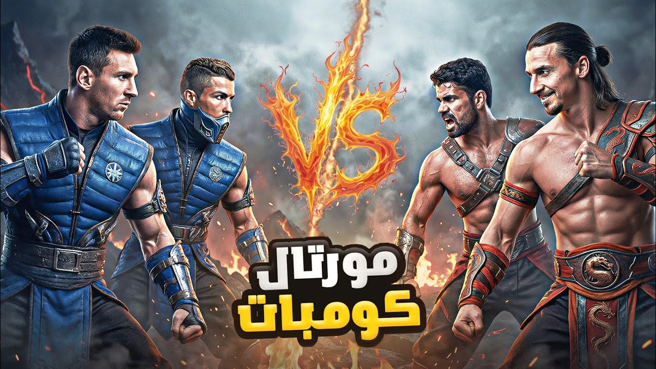 بطولة مورتال كومبات كريستيانو وميسي ضد اللاعبين 🔥