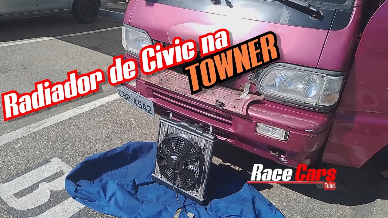 Ele colocou Radiador de Honda Civic na TOWNER 1.6 cht