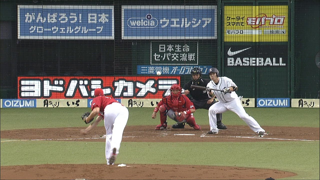 スクイズ!! 炭谷、飛びつく! ヘルマンが駆け込む! 2012.06.16 L-C