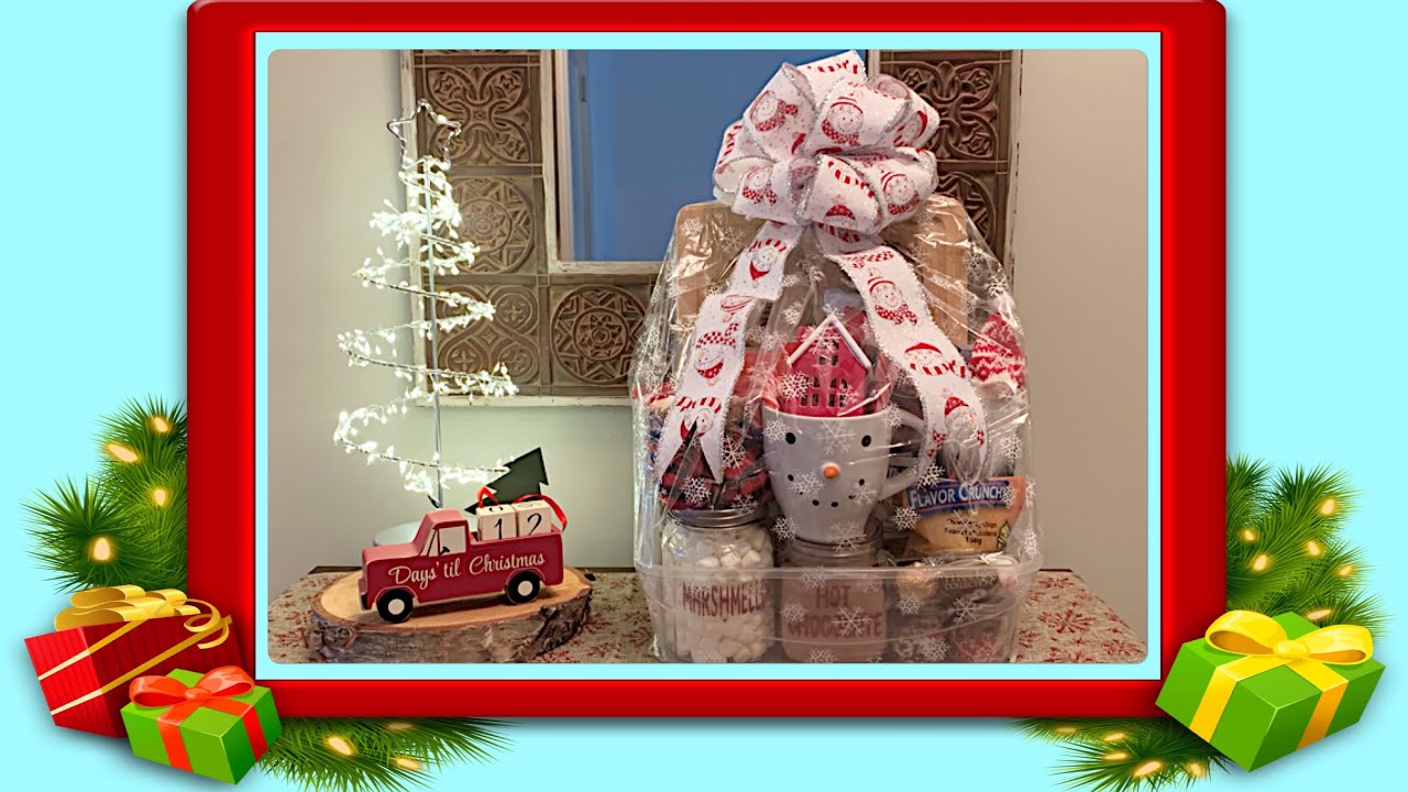 See What’s Inside This Hot Chocolate Themed Gift Basket! I Wanted To keep It For Myself!😳🎄⛄️❄️