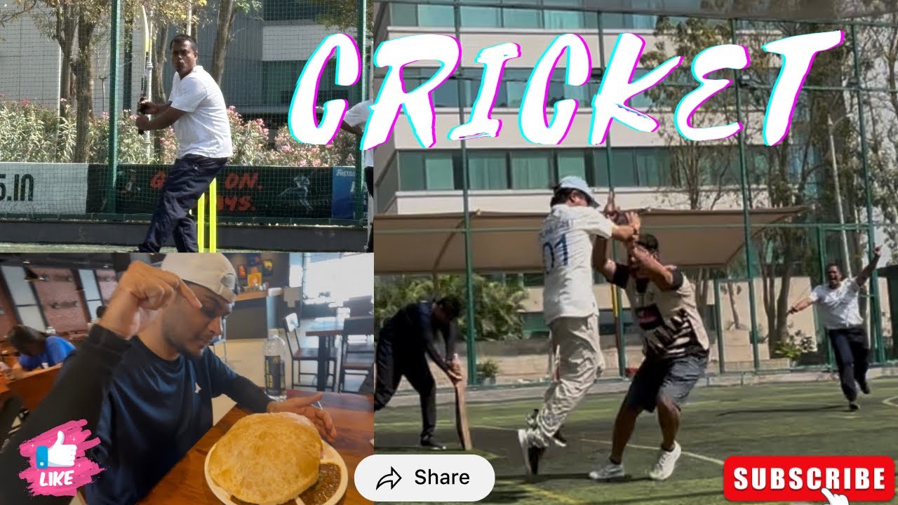 Saturday Morning & fun cricket match!! @Dayswithamrit  #cricket #friends #bengaluru #vlog #fun 