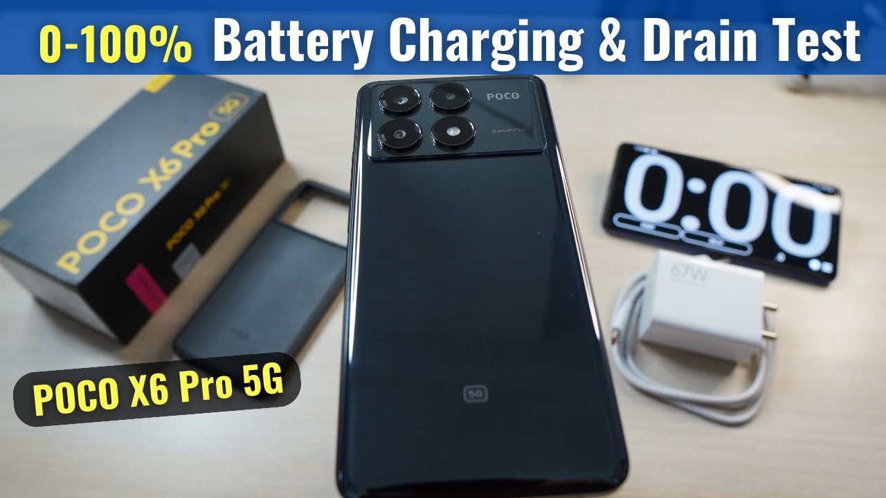 Poco X6 Pro 5G - Battery Charging & Drain test | Gaming, Benchmark | Review in Hindi