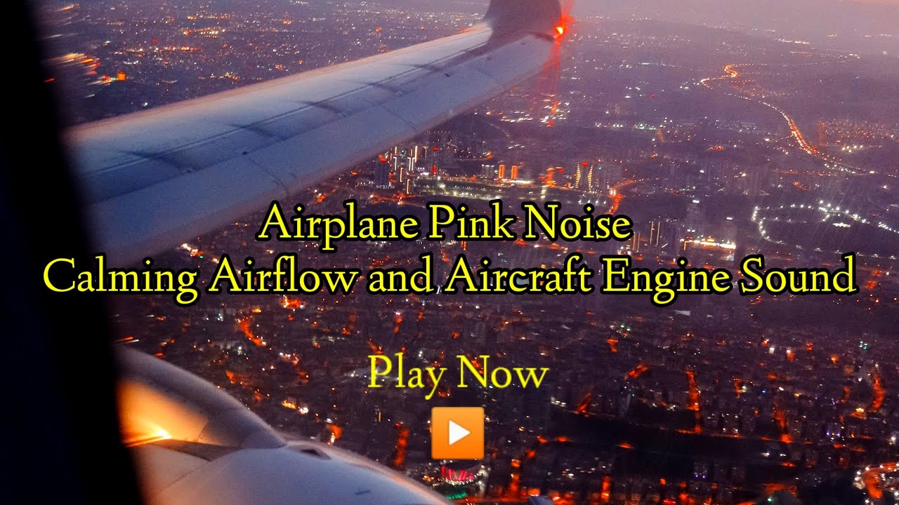 Airplane Pink Noise | Sleep, Focus, Study, Relax | Calming Airflow & Aircraft Engine Sound