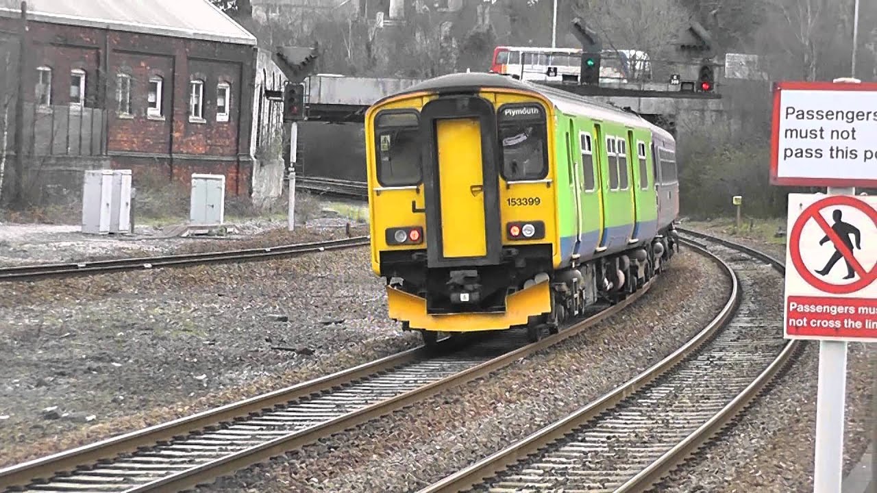hybrid unit 153399 leaves newton abbot 10-03-2012(HD)