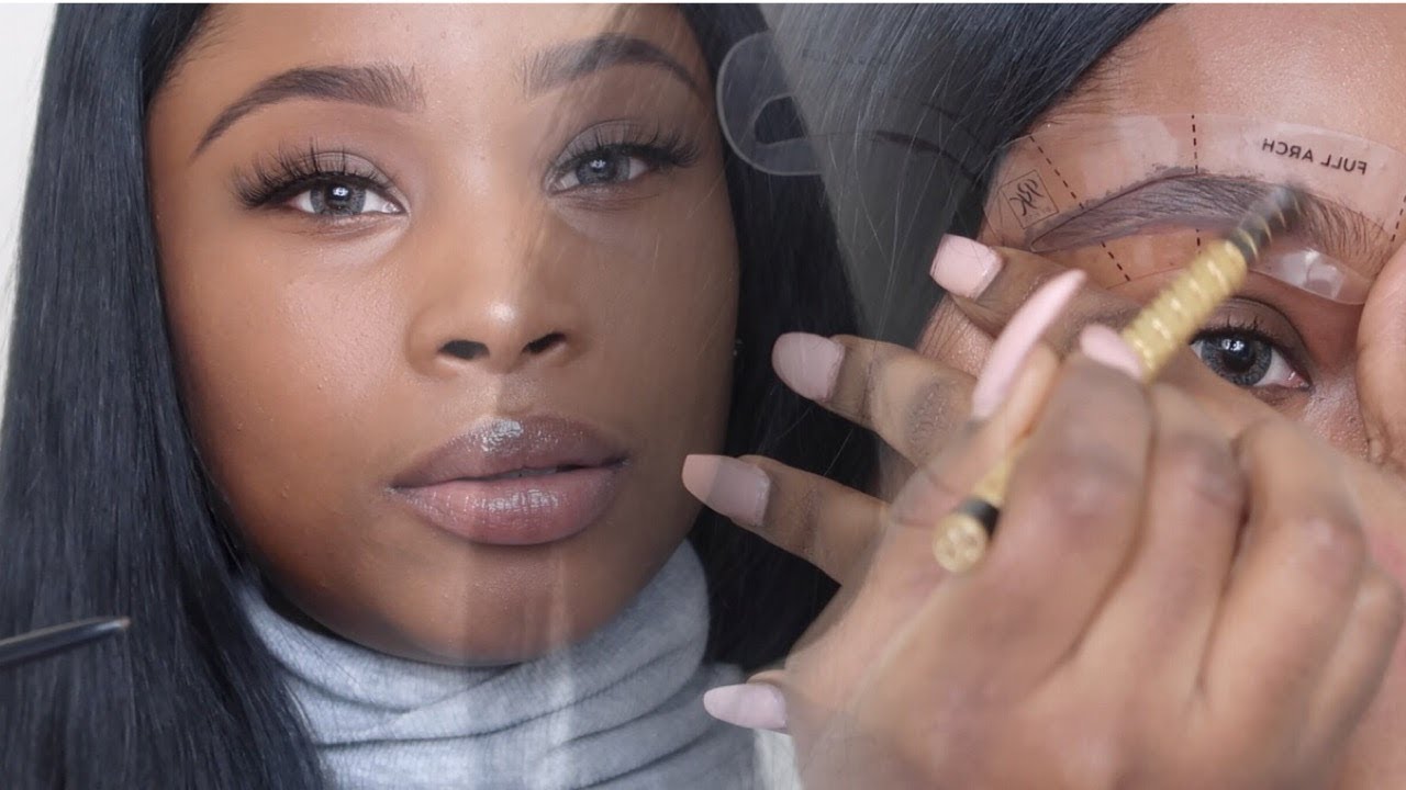 Quick and Easy Brows Using a Stencil for beginners