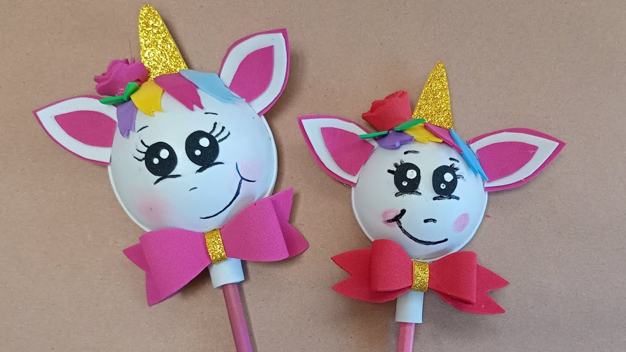 IDEIA MUITO FOFA COM E.V.A E ISOPOR! FAÇA VOCÊ TAMBÉM! 🦄