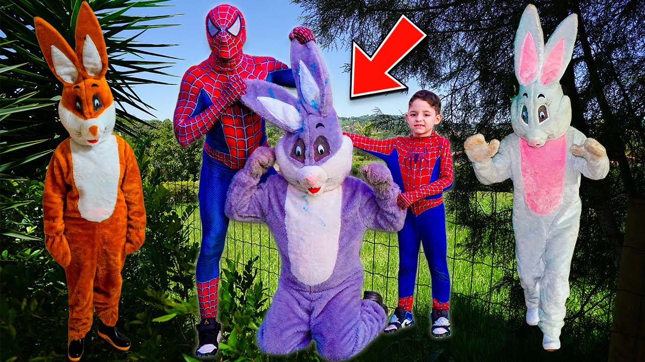 O COELHO MALVAD&Atilde;O - SPIDERMAN vs OS COELH&Otilde;ES! VAMOS CAPTURAR ELES - Parte 1