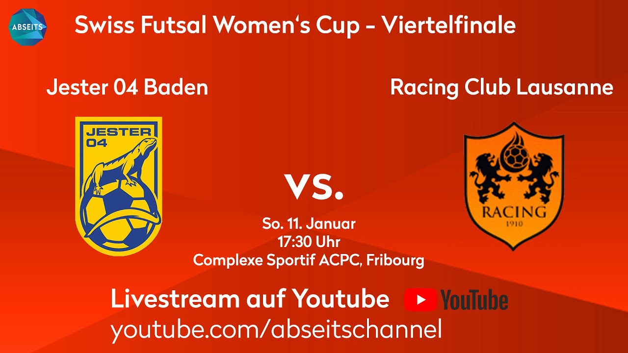 Jester 04 Baden vs. Racing Club Lausanne | Swiss Futsal Women's Cup - Viertelfinale | 11.01.2026