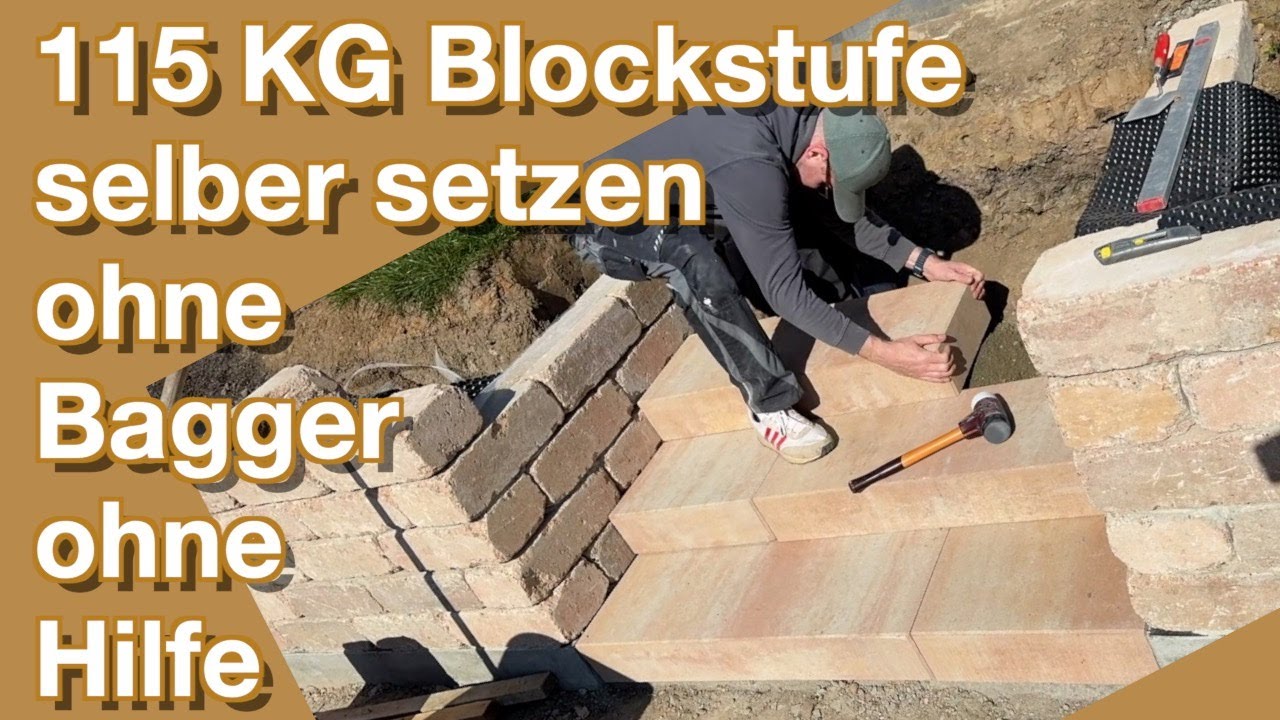 DIY Installation Concrete Block Steps for Your Garden
