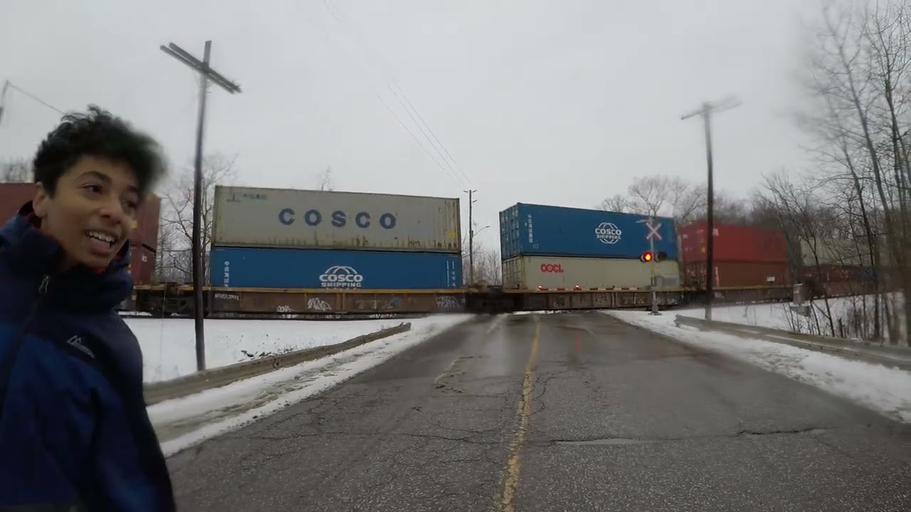 CN CP Meet Parry sound IC! #railfanning #railways #trains #train #gopro