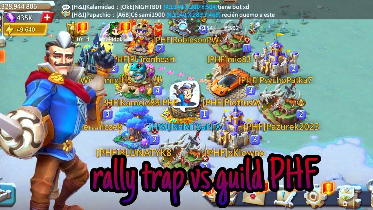 LORDS MOBILE RALLY TRAP VS GUILD PHF 