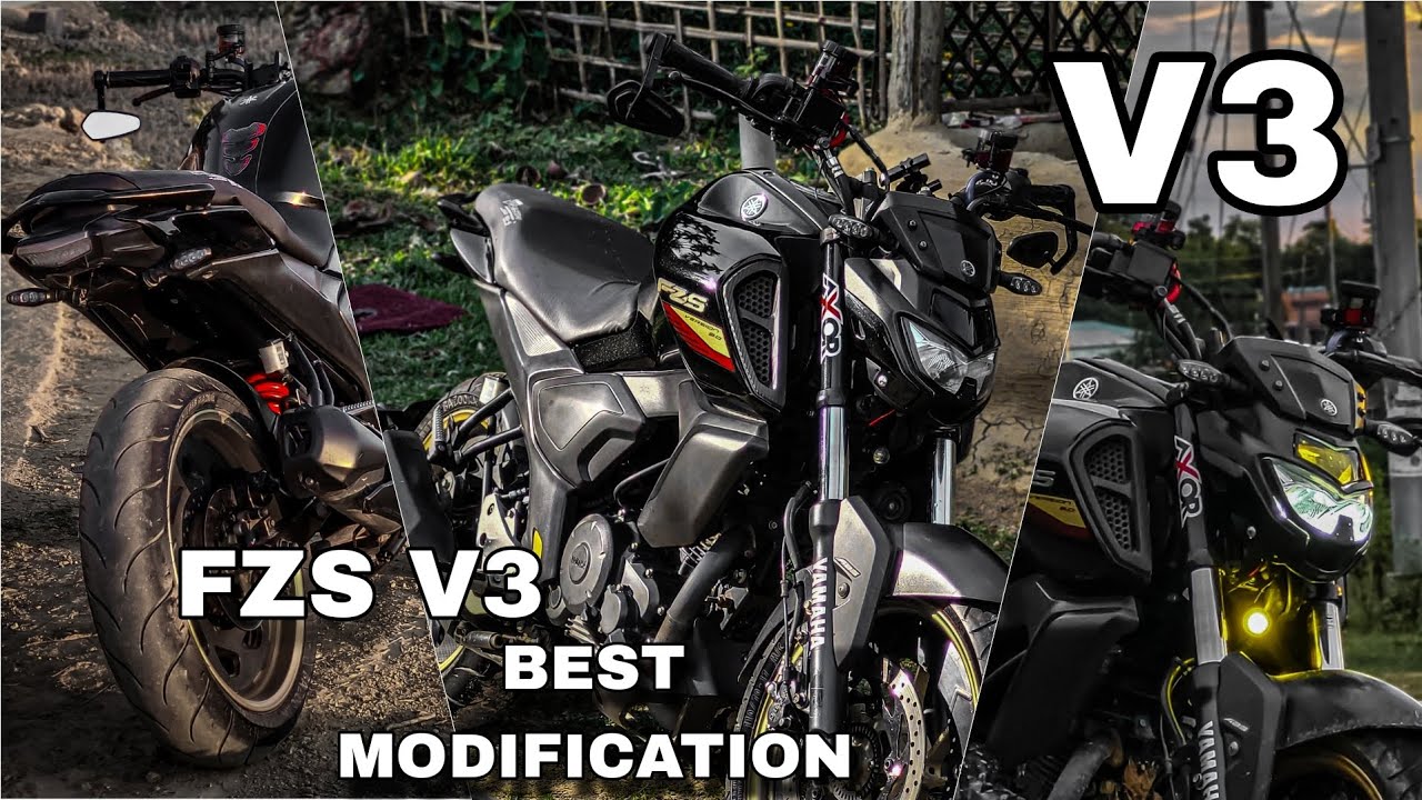 FZS V3 BEST MODIFICATION KAISE KARA FZ MODIFIED PART 1 #bike #fz #fzs_v3 #modified