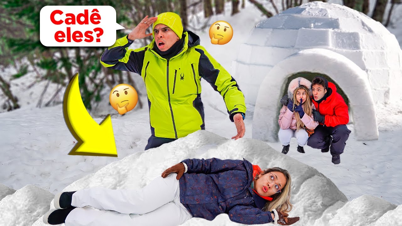 ME CAMUFLEI NA NEVE PARA ROUBAR NO ESCONDE ESCONDE E ELES SE REVOLTARAM!