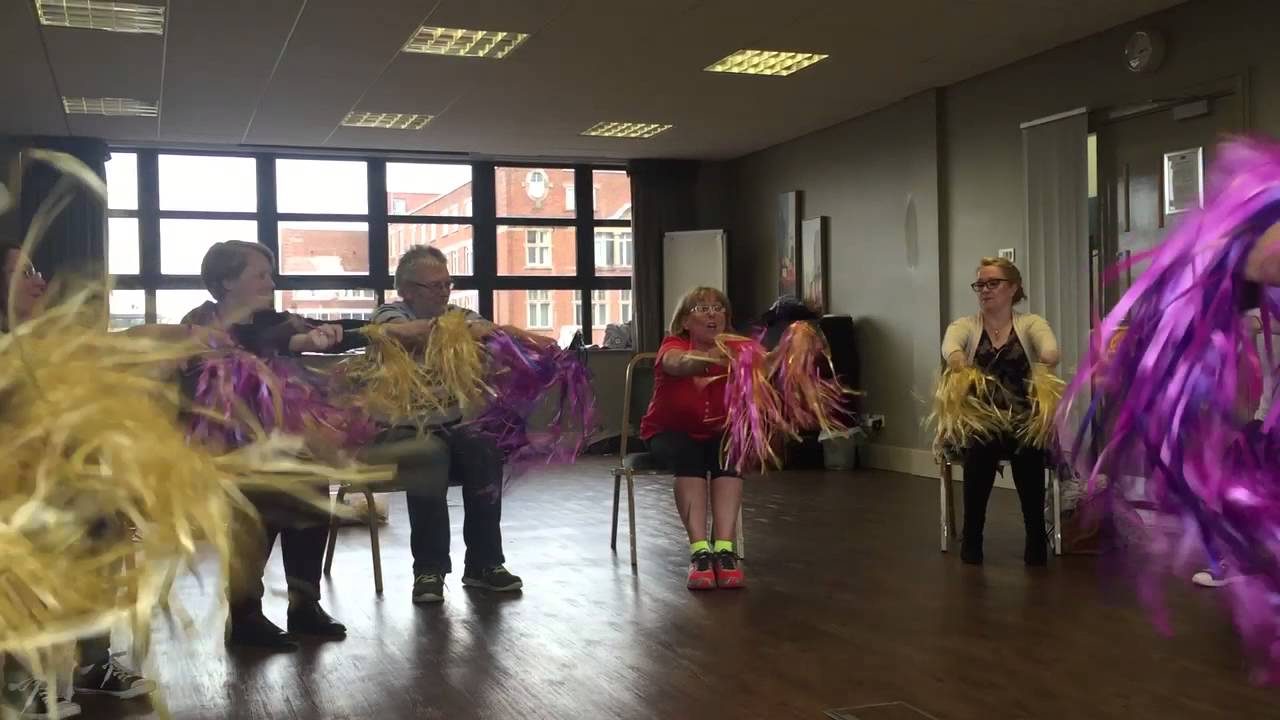 Chair Based Exercise Pom Pom Routine