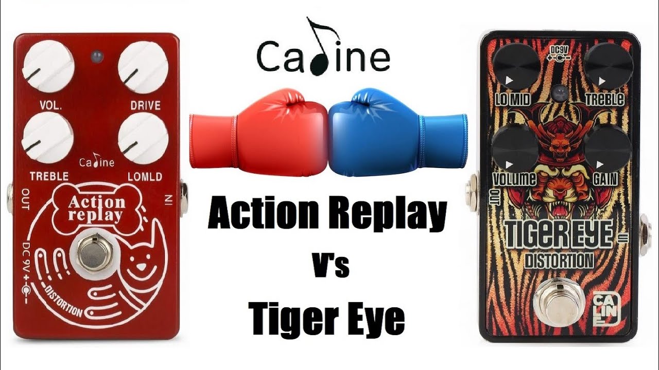 Caline 'Action Replay' Versus 'Tiger Eye' Guitar Pedal Demo