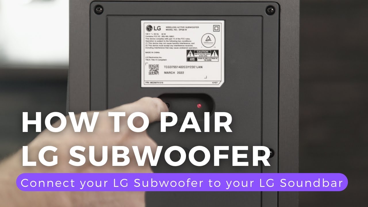 Как соединить саундбар LG с сабвуфером