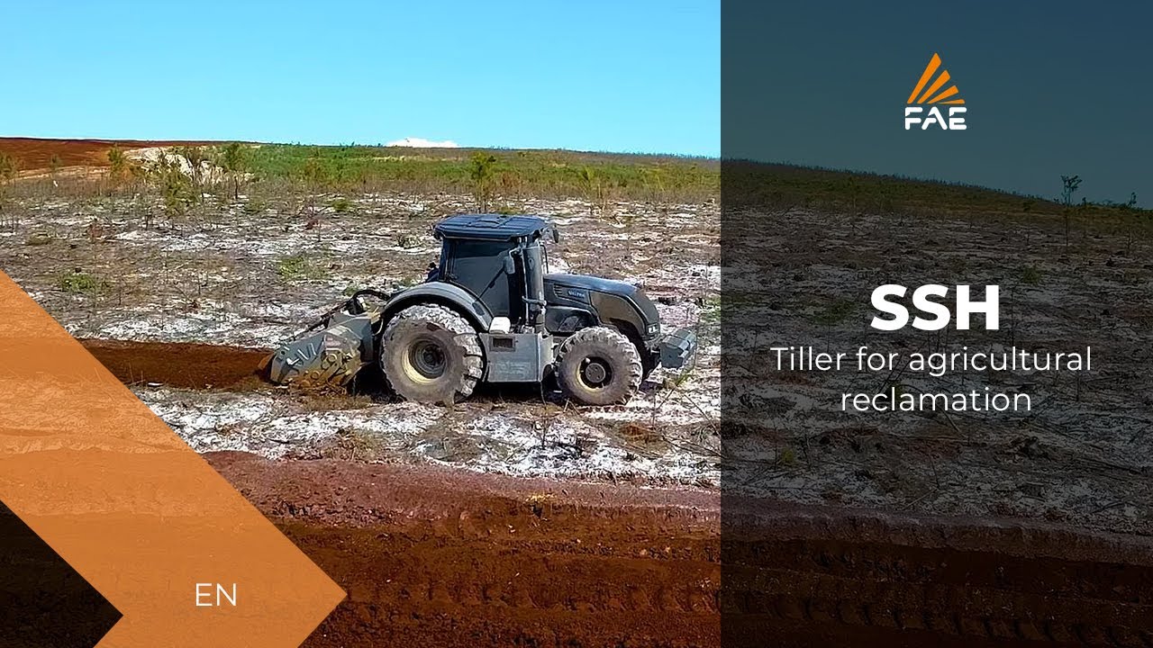FAE SSH tiller and Valtra tractor working in Brasil